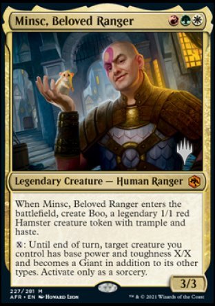 Minsc, Beloved Ranger (Promo Pack) [Dungeons & Dragons: Adventures in the Forgotten Realms Promos] | Clutch Gaming