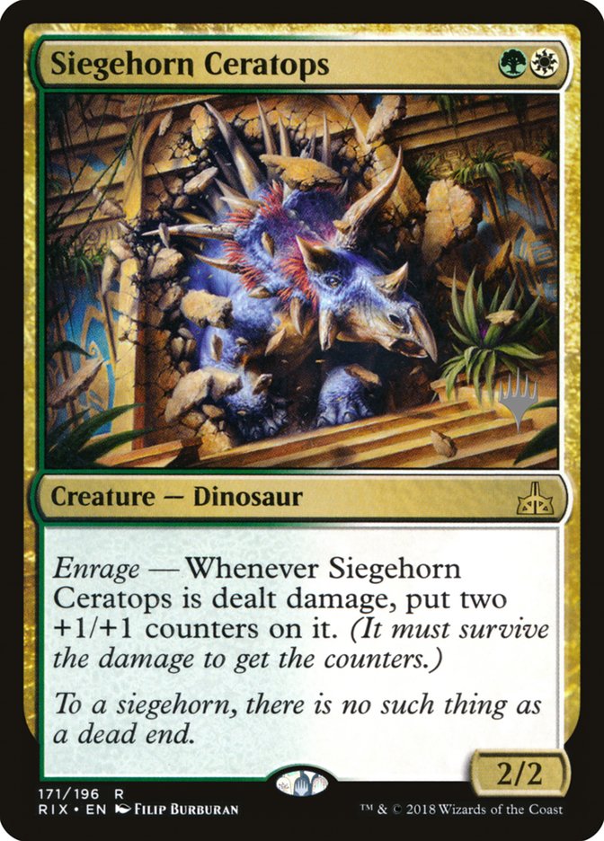 Siegehorn Ceratops (Promo Pack) [Rivals of Ixalan Promos] | Clutch Gaming