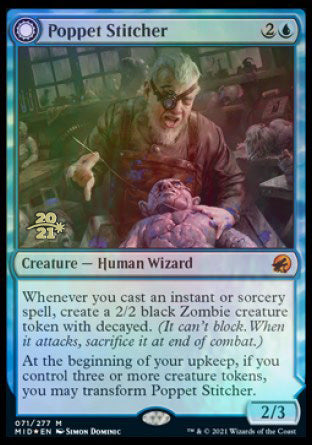 Poppet Stitcher // Poppet Factory [Innistrad: Midnight Hunt Prerelease Promos] | Clutch Gaming