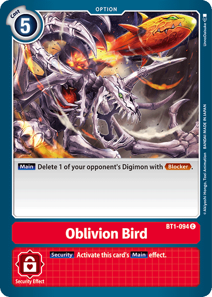 Oblivion Bird [BT1-094] [Release Special Booster Ver.1.0] | Clutch Gaming