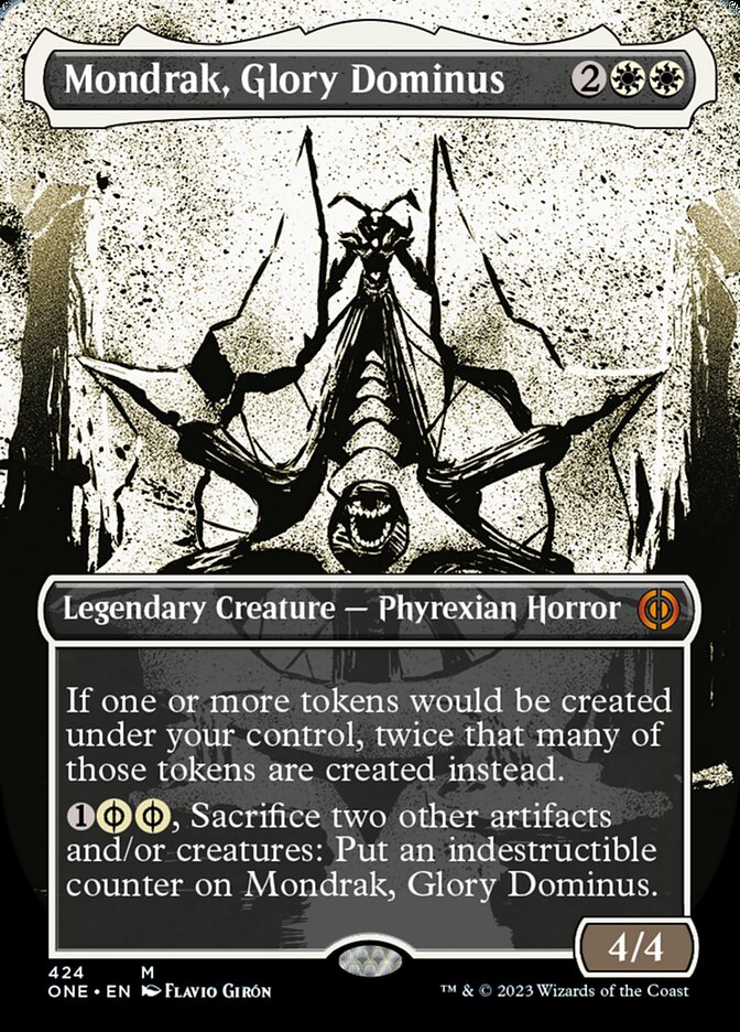 Mondrak, Glory Dominus (Borderless Ichor Step-and-Compleat Foil) [Phyrexia: All Will Be One] | Clutch Gaming