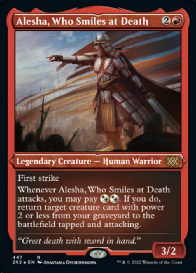 Alesha, Who Smiles at Death (Foil Etched) [Double Masters 2022] | Clutch Gaming