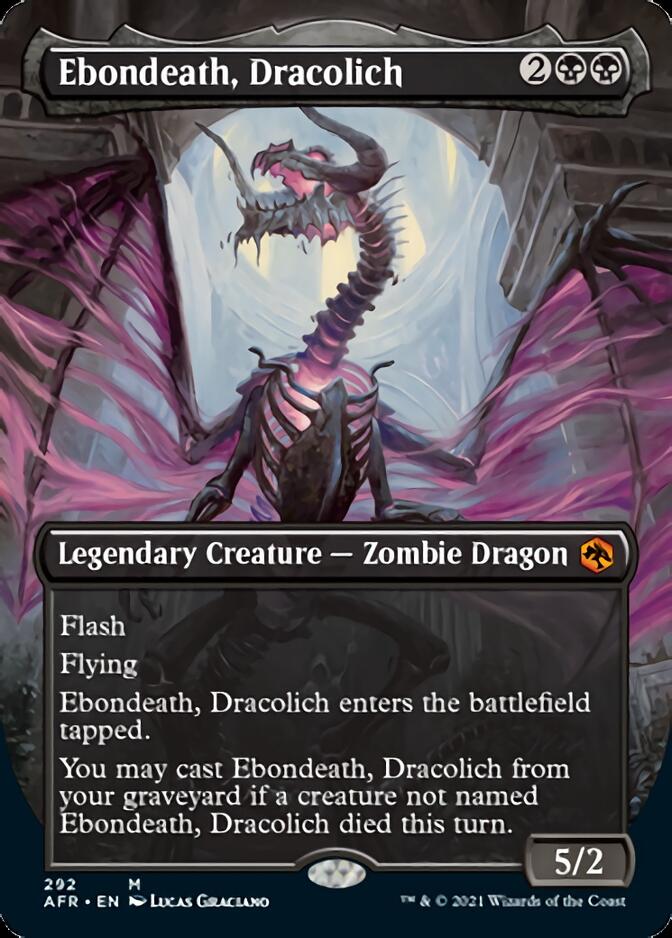 Ebondeath, Dracolich (Borderless Alternate Art) [Dungeons & Dragons: Adventures in the Forgotten Realms] | Clutch Gaming