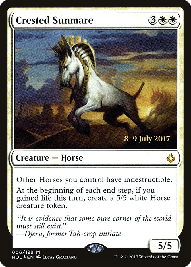 Crested Sunmare [Hour of Devastation Prerelease Promos] | Clutch Gaming