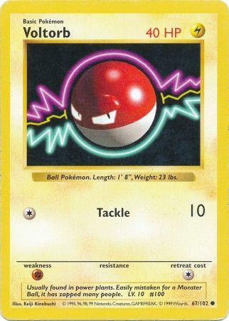 Voltorb (67/102) [Base Set Shadowless Unlimited] | Clutch Gaming