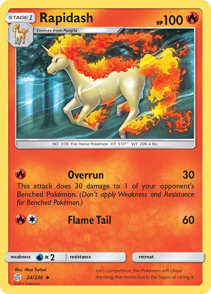 Rapidash (24/236) [Sun & Moon: Cosmic Eclipse] | Clutch Gaming