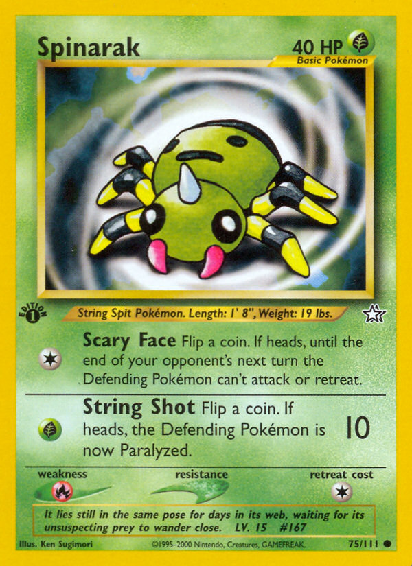 Spinarak (75/111) [Neo Genesis 1st Edition] | Clutch Gaming