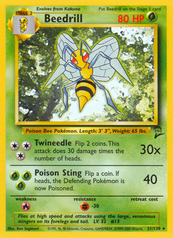 Beedrill (21/130) [Base Set 2] | Clutch Gaming