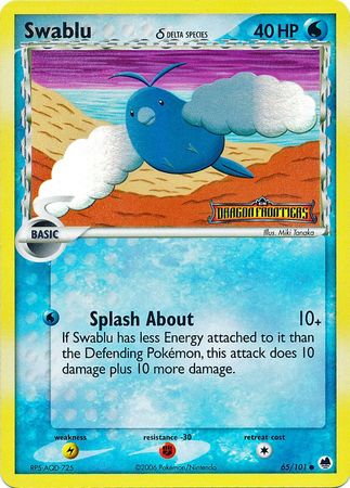 Swablu (65/101) (Delta Species) (Stamped) [EX: Dragon Frontiers] | Clutch Gaming