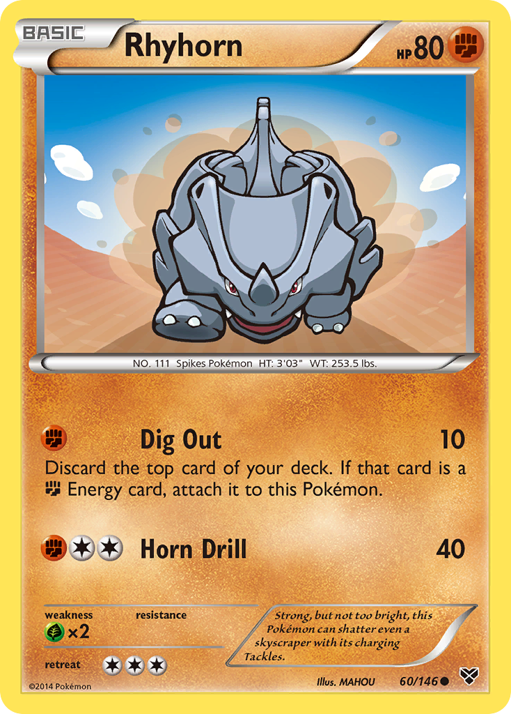 Rhyhorn (60/146) [XY: Base Set] | Clutch Gaming