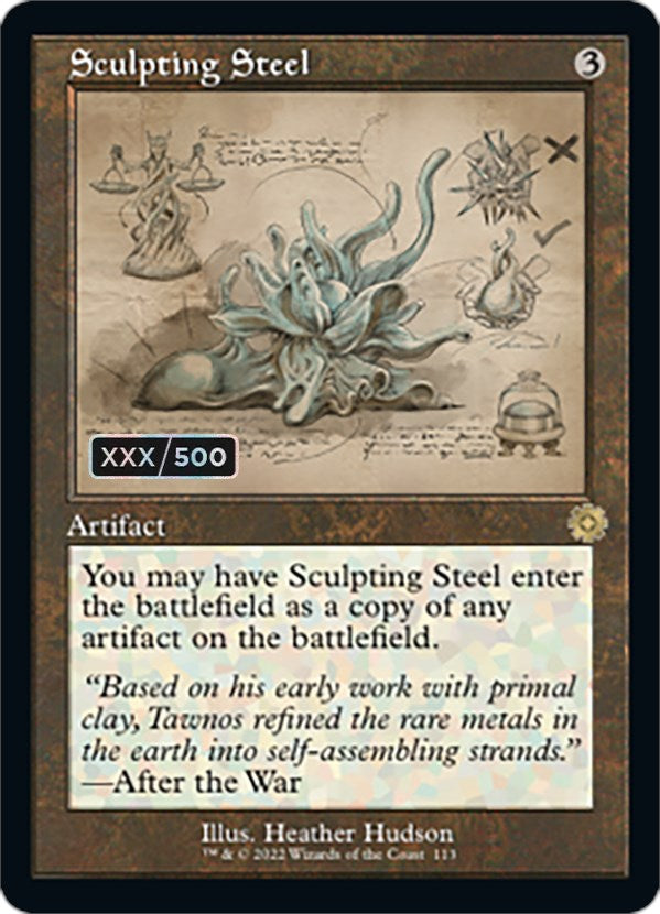 Sculpting Steel (Retro Schematic) (Serial Numbered) [The Brothers' War Retro Artifacts] | Clutch Gaming