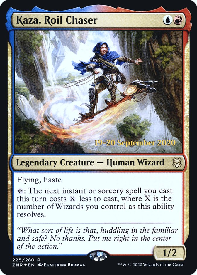 Kaza, Roil Chaser [Zendikar Rising Prerelease Promos] | Clutch Gaming