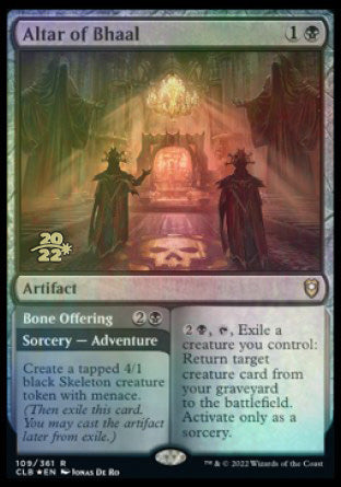 Altar of Bhaal // Bone Offering [Commander Legends: Battle for Baldur's Gate Prerelease Promos] | Clutch Gaming