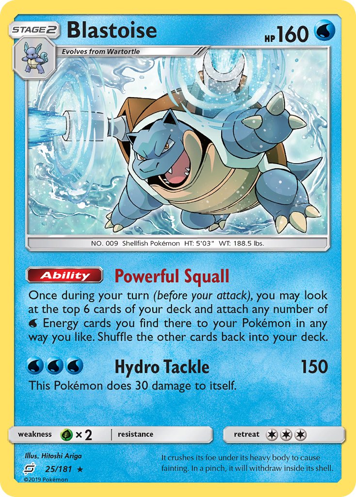 Blastoise (25/181) (Theme Deck Exclusive) [Sun & Moon: Team Up] | Clutch Gaming