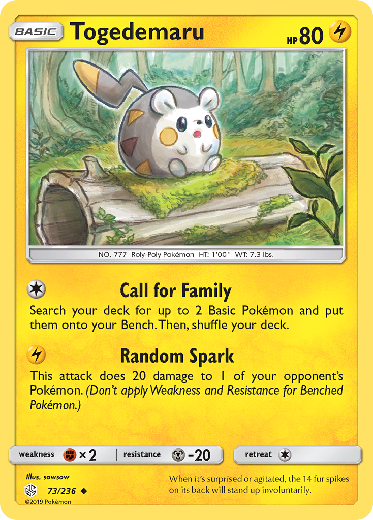 Togedemaru (73/236) [Sun & Moon: Cosmic Eclipse] | Clutch Gaming