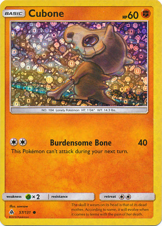 Cubone (57/131) (General Mills Promo) [Sun & Moon: Forbidden Light] | Clutch Gaming