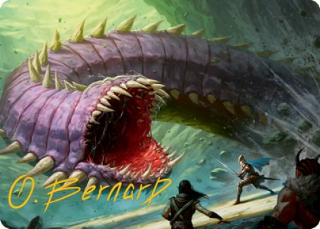 Purple Worm Art Card (Gold-Stamped Signature) [Dungeons & Dragons: Adventures in the Forgotten Realms Art Series] | Clutch Gaming