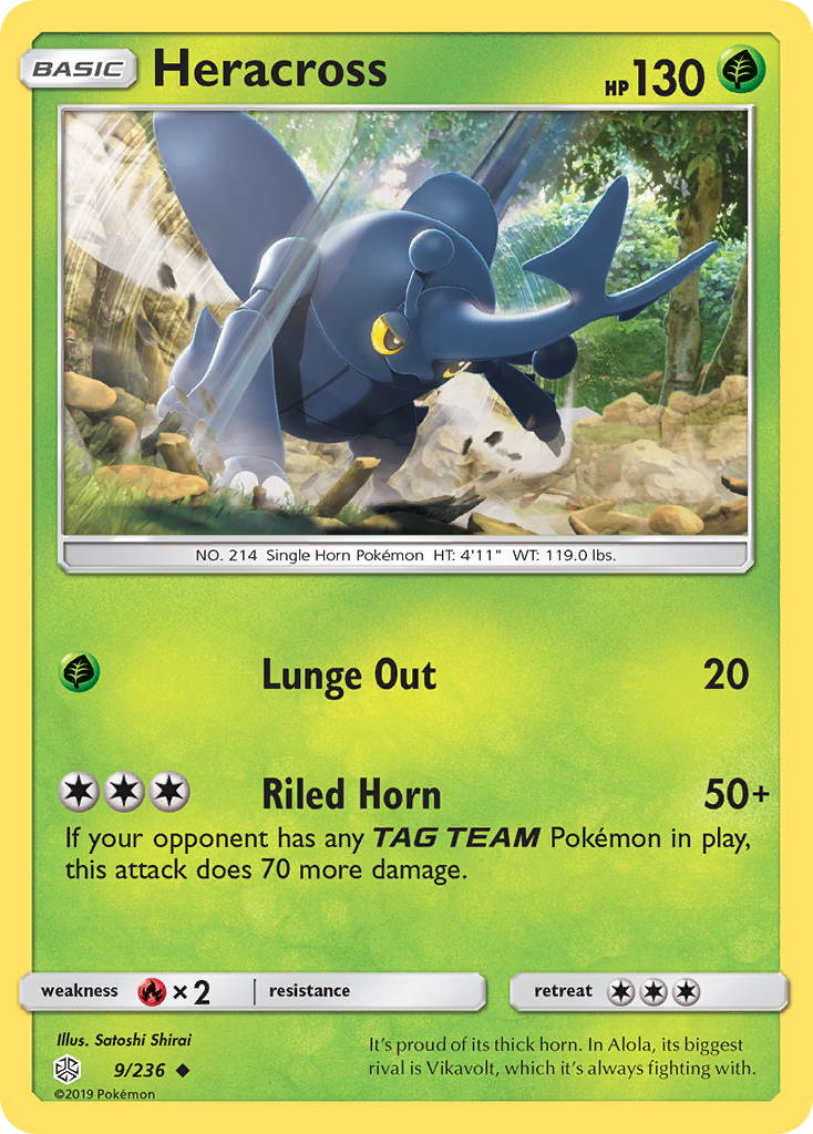 Heracross (9/236) [Sun & Moon: Cosmic Eclipse] | Clutch Gaming