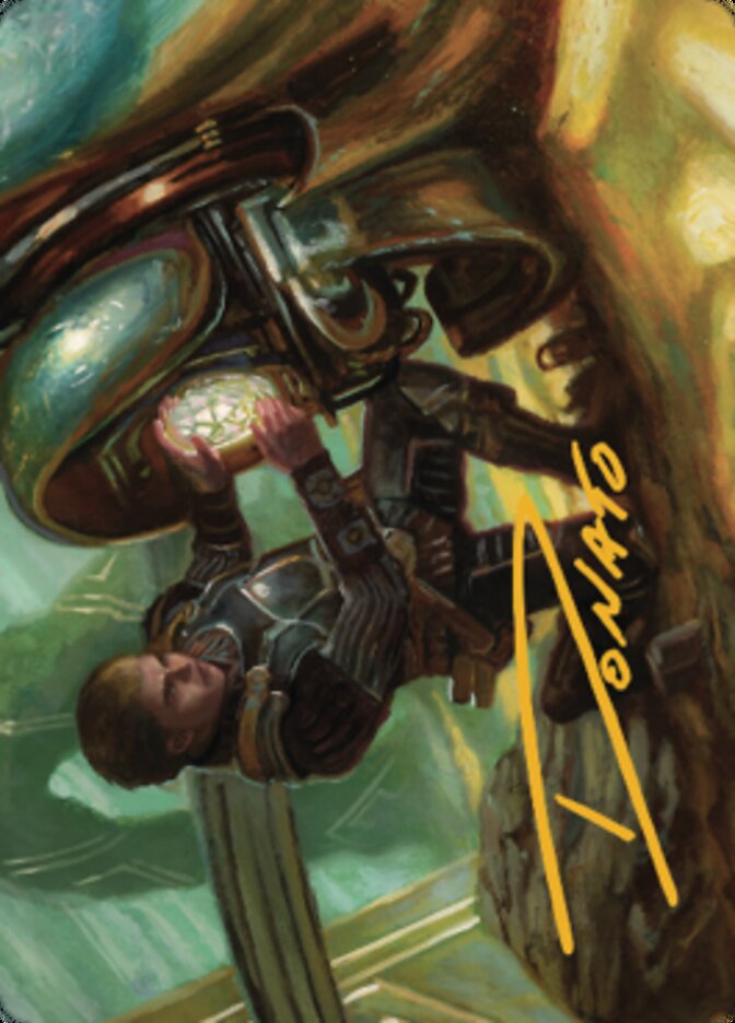 Urza, Powerstone Prodigy Art Card (Gold-Stamped Signature) [The Brothers' War Art Series] | Clutch Gaming