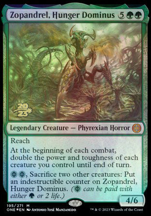 Zopandrel, Hunger Dominus [Phyrexia: All Will Be One Prerelease Promos] | Clutch Gaming