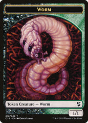 Cat Warrior // Worm Double-Sided Token [Commander 2018 Tokens] | Clutch Gaming