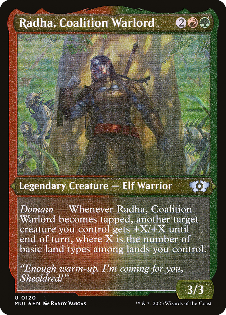 Radha, Coalition Warlord (Foil Etched) [Multiverse Legends] | Clutch Gaming