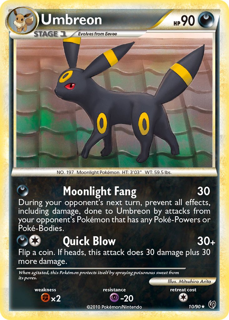 Umbreon (10/90) (Cracked Ice Holo) (Theme Deck Exclusive) [HeartGold & SoulSilver: Undaunted] | Clutch Gaming