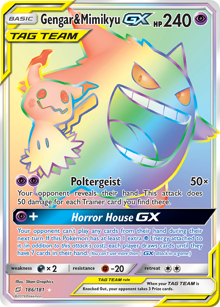 Gengar & Mimikyu GX (186/181) [Sun & Moon: Team Up] | Clutch Gaming