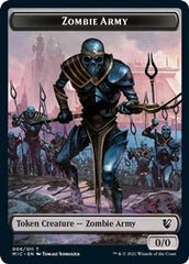 Zombie (005) // Zombie Army Double-Sided Token [Innistrad: Midnight Hunt Commander Tokens] | Clutch Gaming