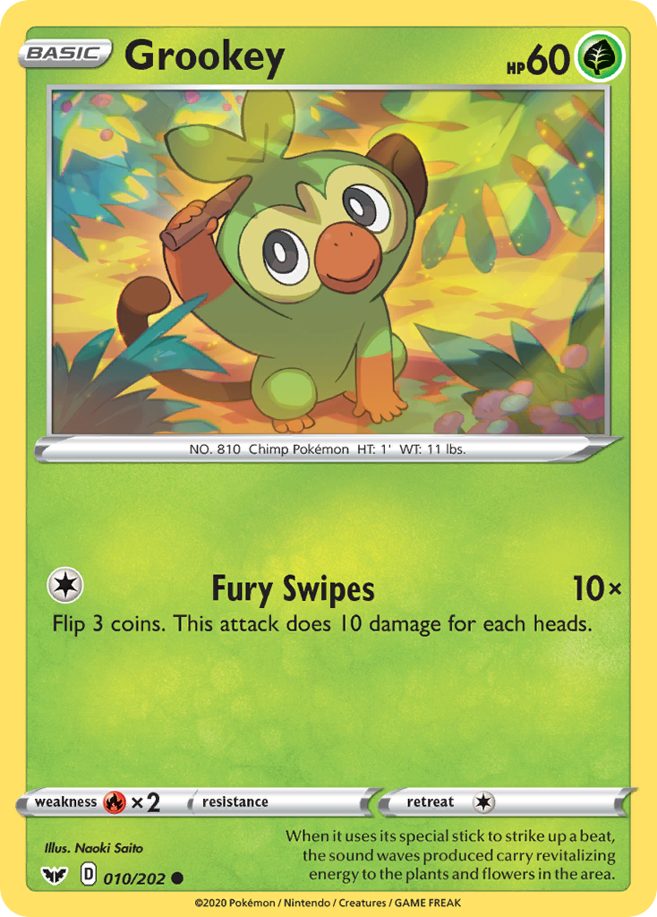 Grookey (010/202) [Sword & Shield: Base Set] | Clutch Gaming