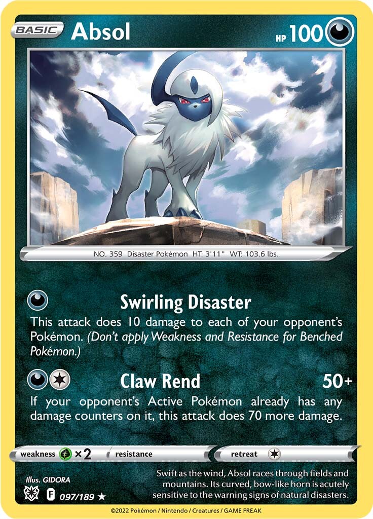 Absol (097/189) (Theme Deck Exclusive) [Sword & Shield: Astral Radiance] | Clutch Gaming