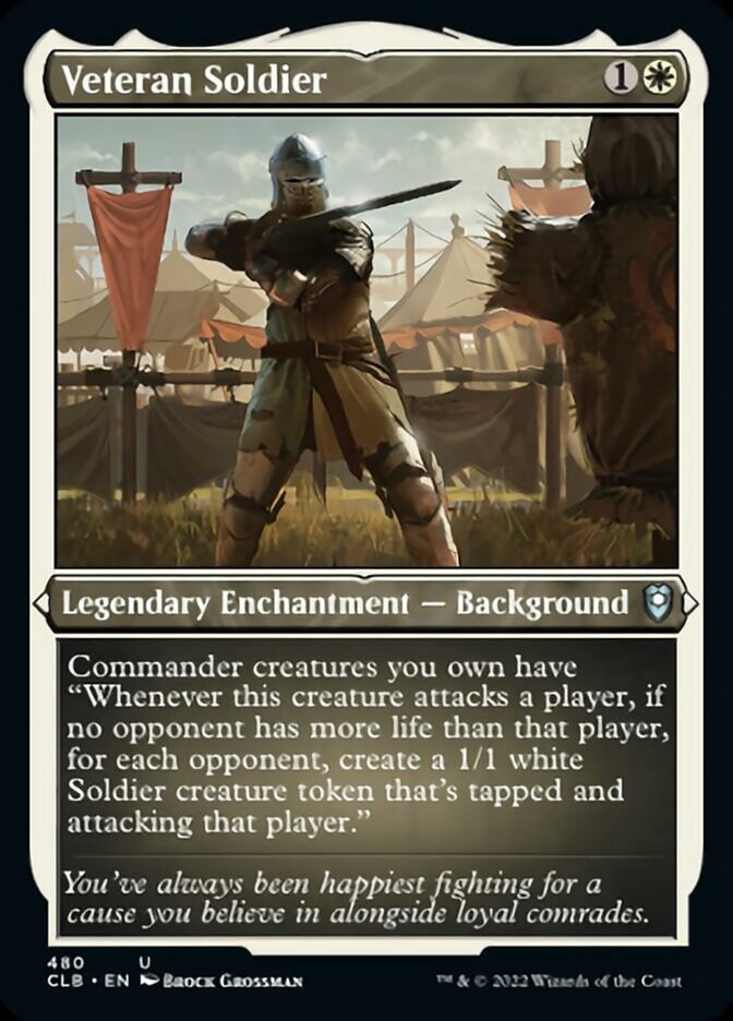 Veteran Soldier (Foil Etched) [Commander Legends: Battle for Baldur's Gate] | Clutch Gaming