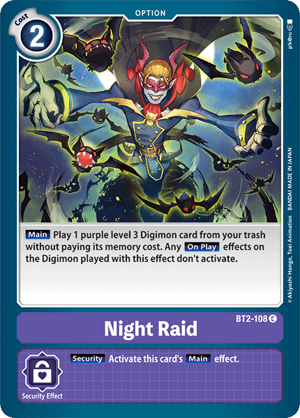 Night Raid [BT2-108] [Release Special Booster Ver.1.0] | Clutch Gaming