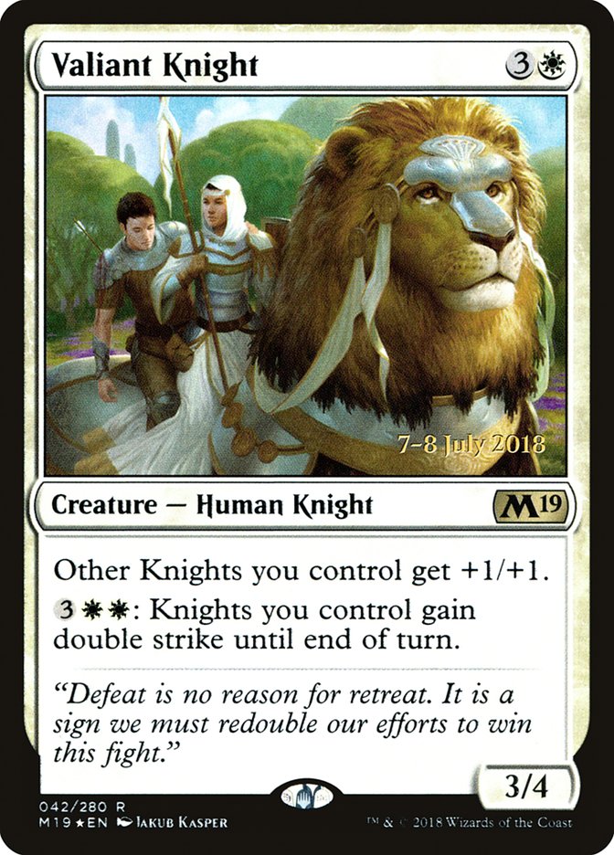 Valiant Knight [Core Set 2019 Prerelease Promos] | Clutch Gaming