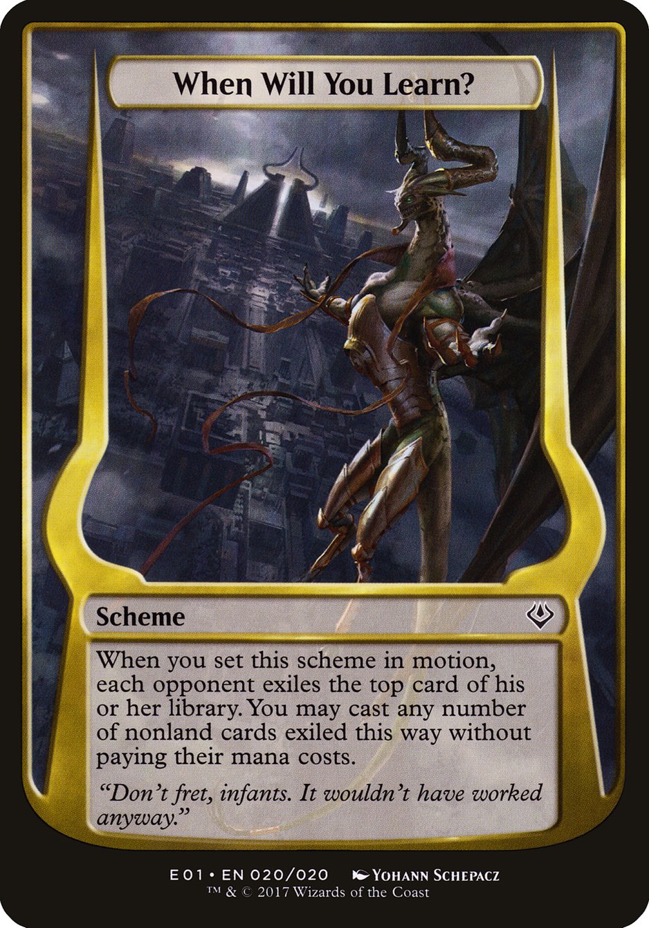 When Will You Learn? (Schemes) [Archenemy: Nicol Bolas Schemes] | Clutch Gaming