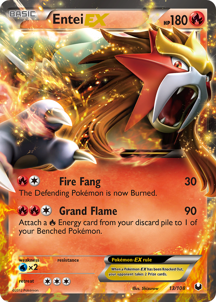 Entei EX (13/108) [Black & White: Dark Explorers] | Clutch Gaming