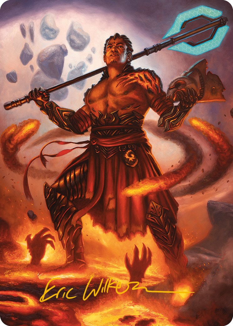 Koth, Fire of Resistance Art Card (Gold-Stamped Signature) [Phyrexia: All Will Be One Art Series] | Clutch Gaming