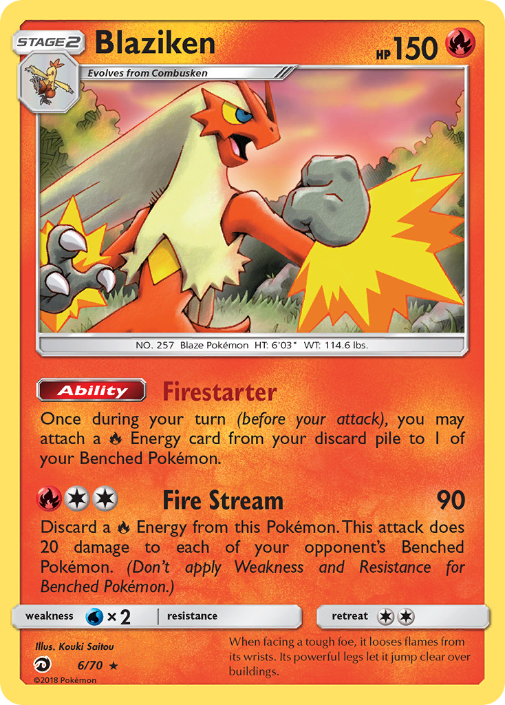 Blaziken (6/70) [Sun & Moon: Dragon Majesty] | Clutch Gaming