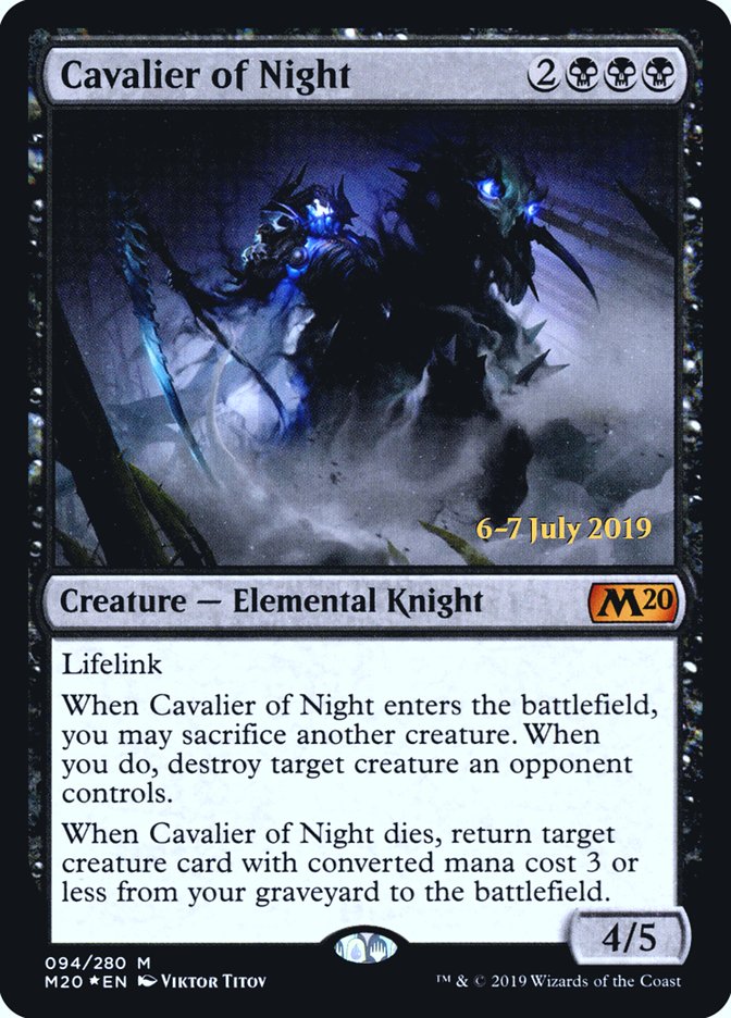 Cavalier of Night [Core Set 2020 Prerelease Promos] | Clutch Gaming