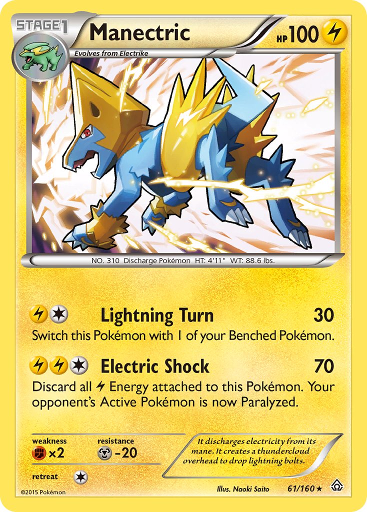 Manectric (61/160) (Theme Deck Exclusive) [XY: Primal Clash] | Clutch Gaming