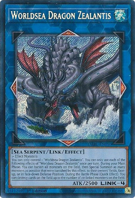 Worldsea Dragon Zealantis [DABL-EN050] Secret Rare | Clutch Gaming