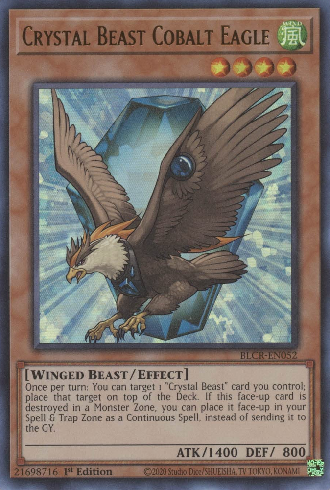 Crystal Beast Cobalt Eagle [BLCR-EN052] Ultra Rare | Clutch Gaming