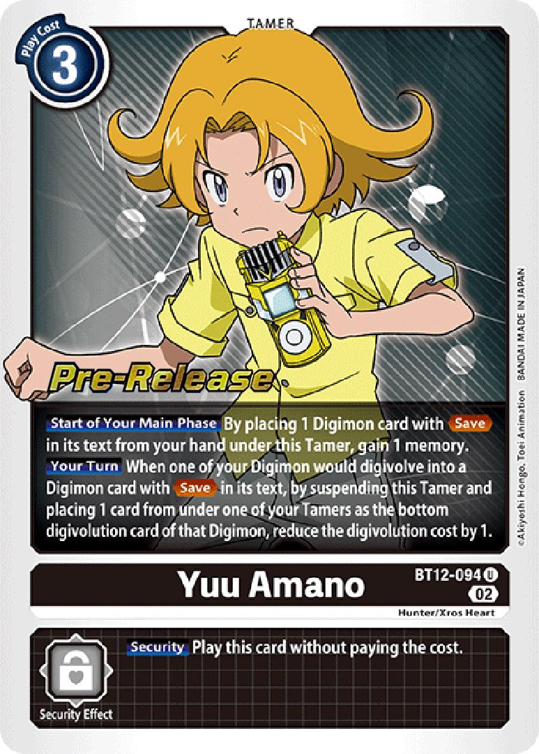 Yuu Amano [BT12-094] [Across Time Pre-Release Cards] | Clutch Gaming