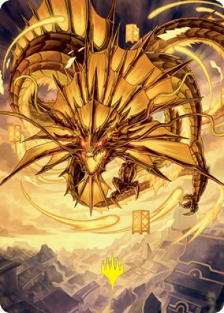 Ao, the Dawn Sky 2 Art Card (Gold-Stamped Signature) [Kamigawa: Neon Dynasty Art Series] | Clutch Gaming