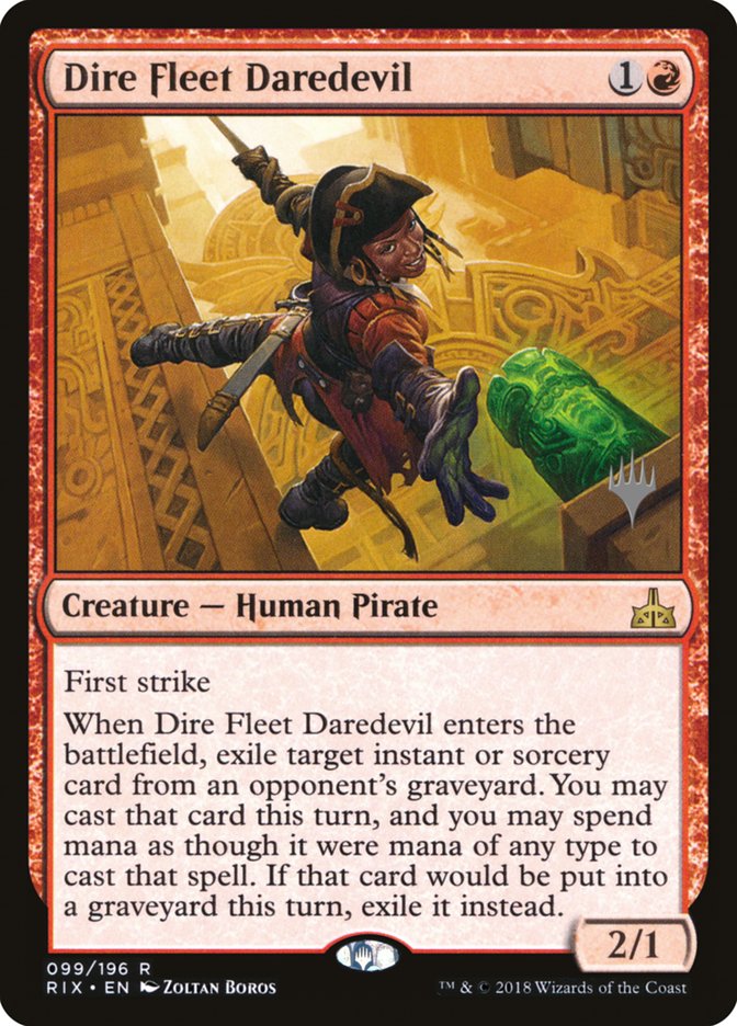 Dire Fleet Daredevil (Promo Pack) [Rivals of Ixalan Promos] | Clutch Gaming