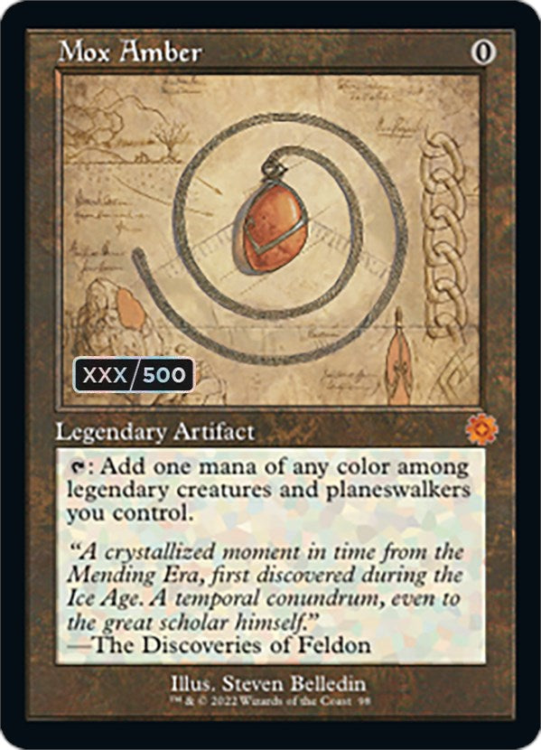 Mox Amber (Retro Schematic) (Serial Numbered) [The Brothers' War Retro Artifacts] | Clutch Gaming