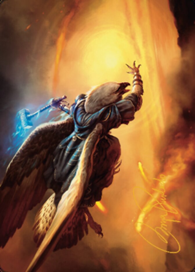Battlewing Mystic Art Card (Gold-Stamped Signature) [Dominaria United Art Series] | Clutch Gaming