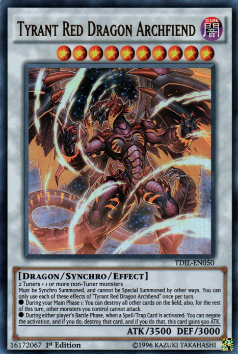 Tyrant Red Dragon Archfiend [TDIL-EN050] Ultra Rare | Clutch Gaming