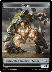 Golem // Clue Double-Sided Token [March of the Machine Commander Tokens] | Clutch Gaming