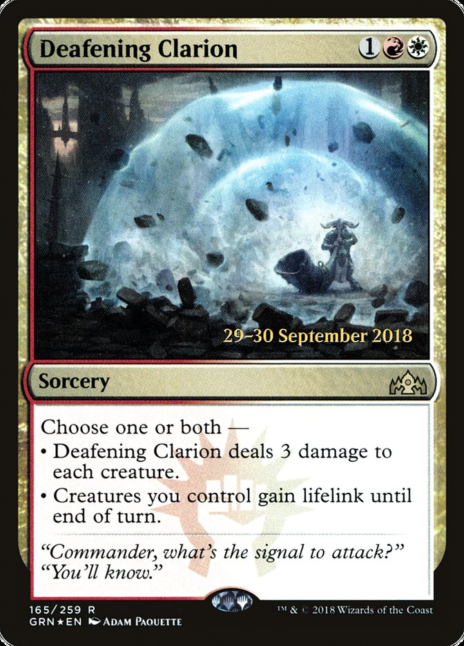 Deafening Clarion [Guilds of Ravnica Prerelease Promos] | Clutch Gaming